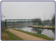 Brownhills from Catshill: Old Steel Bridge to Shops 2005