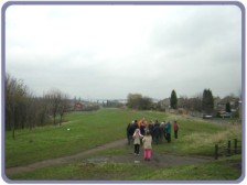 From top lock: path descends to road