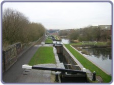 Lock flight towpath finished: feb 2004